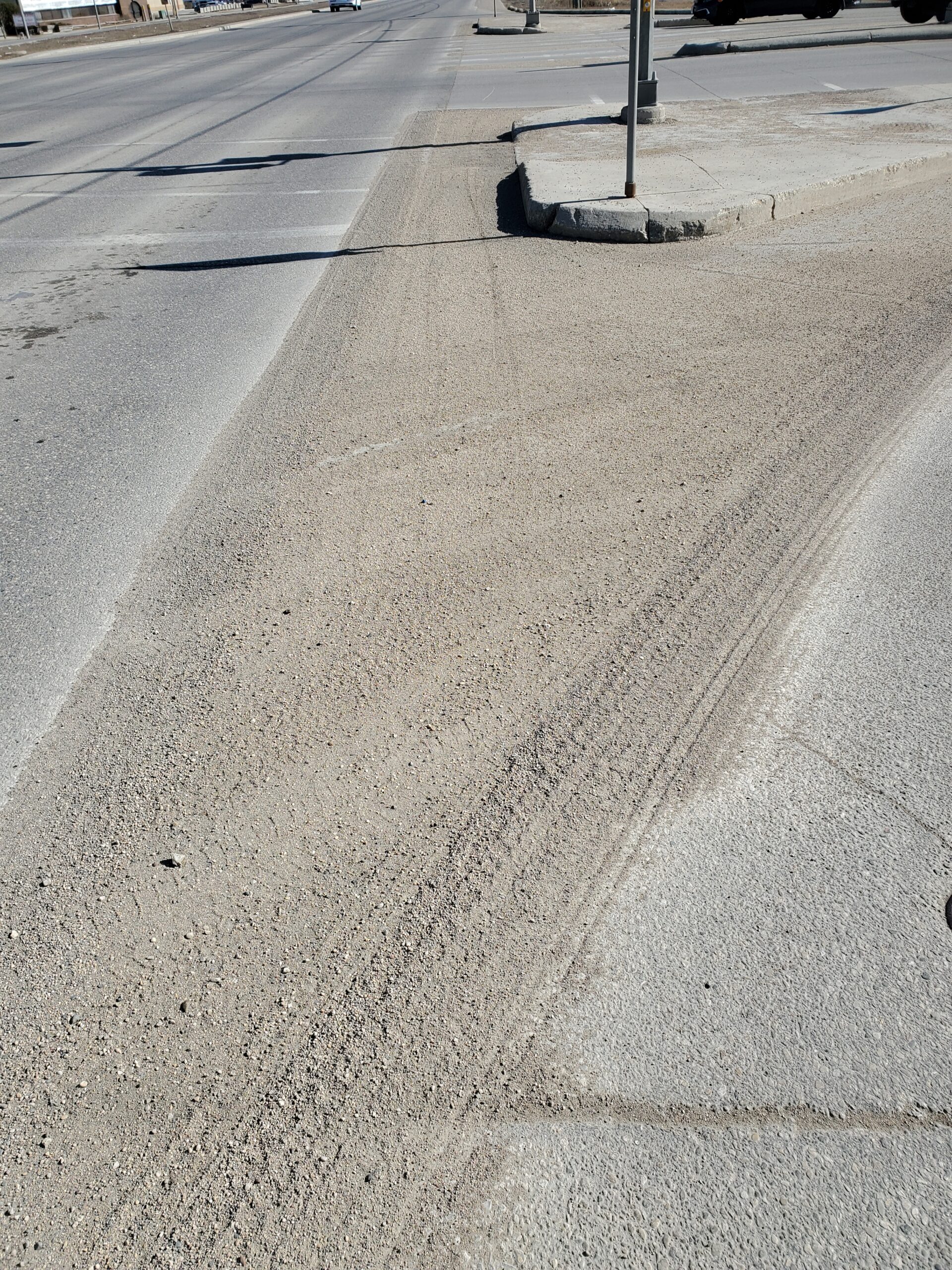 Sand on streets